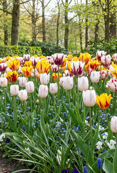 Farbenfroher Garten — Regenbogenbeet