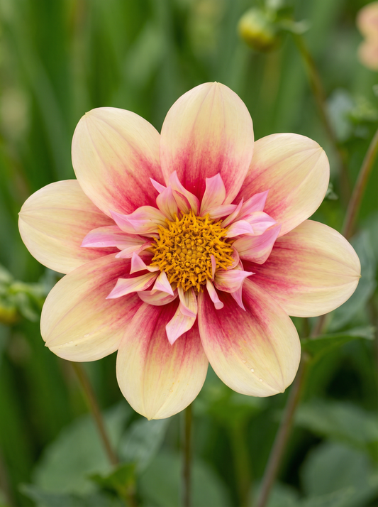 Dahlie Rhabarber und Vanillepudding