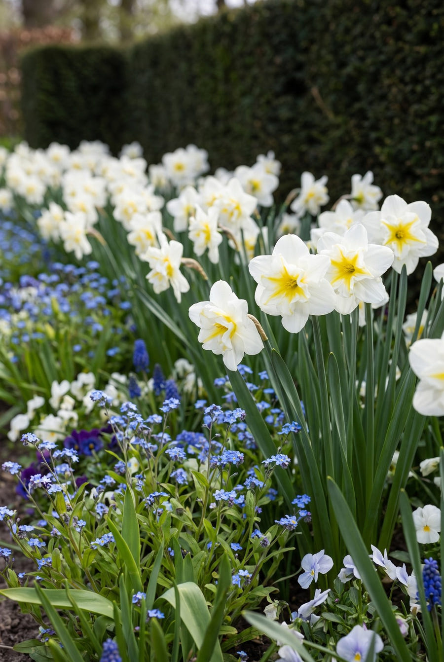 Narcissus Lemon Beauty — groep in de tuinborder