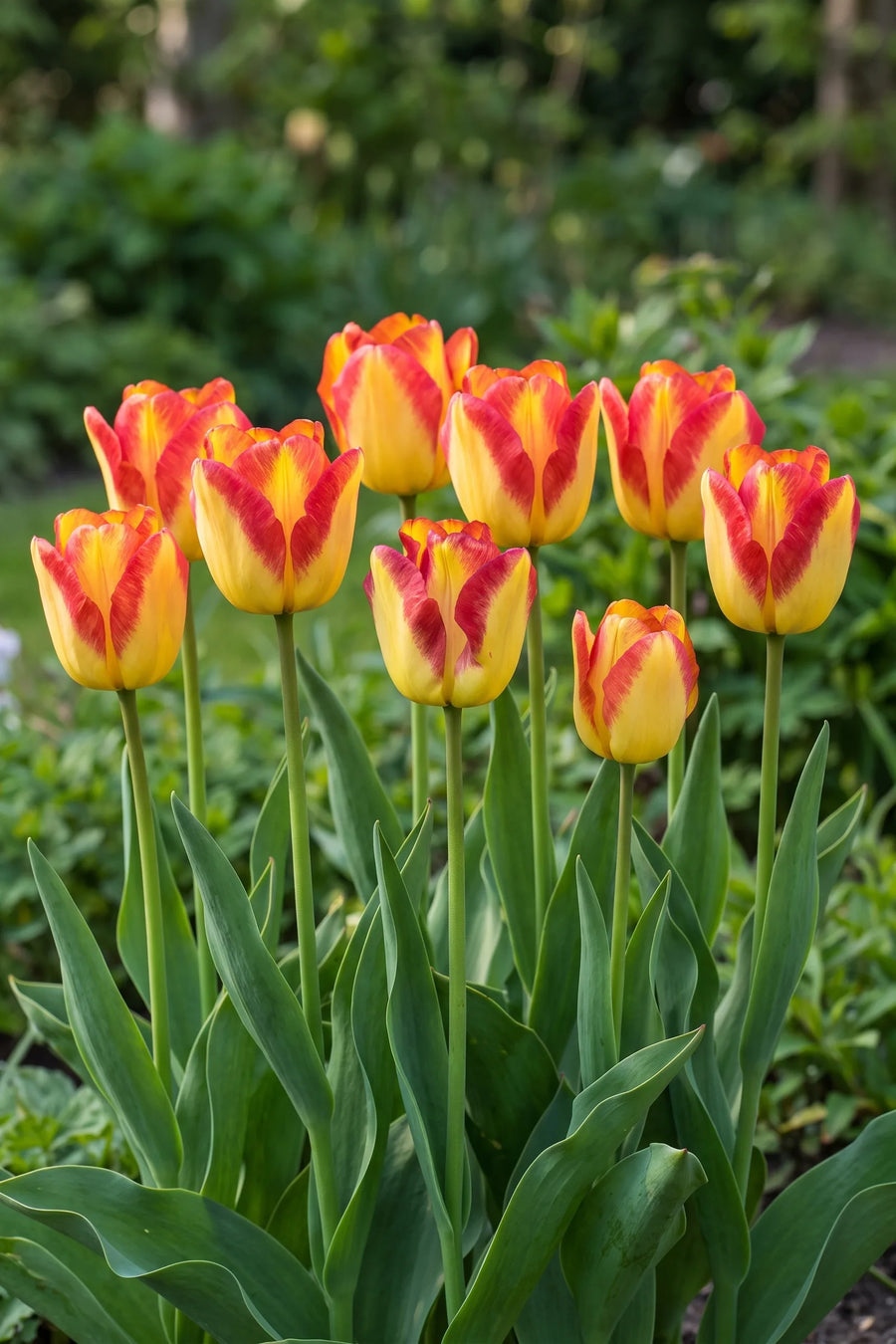 Groep Tulipa Cape Town in een tuinborder