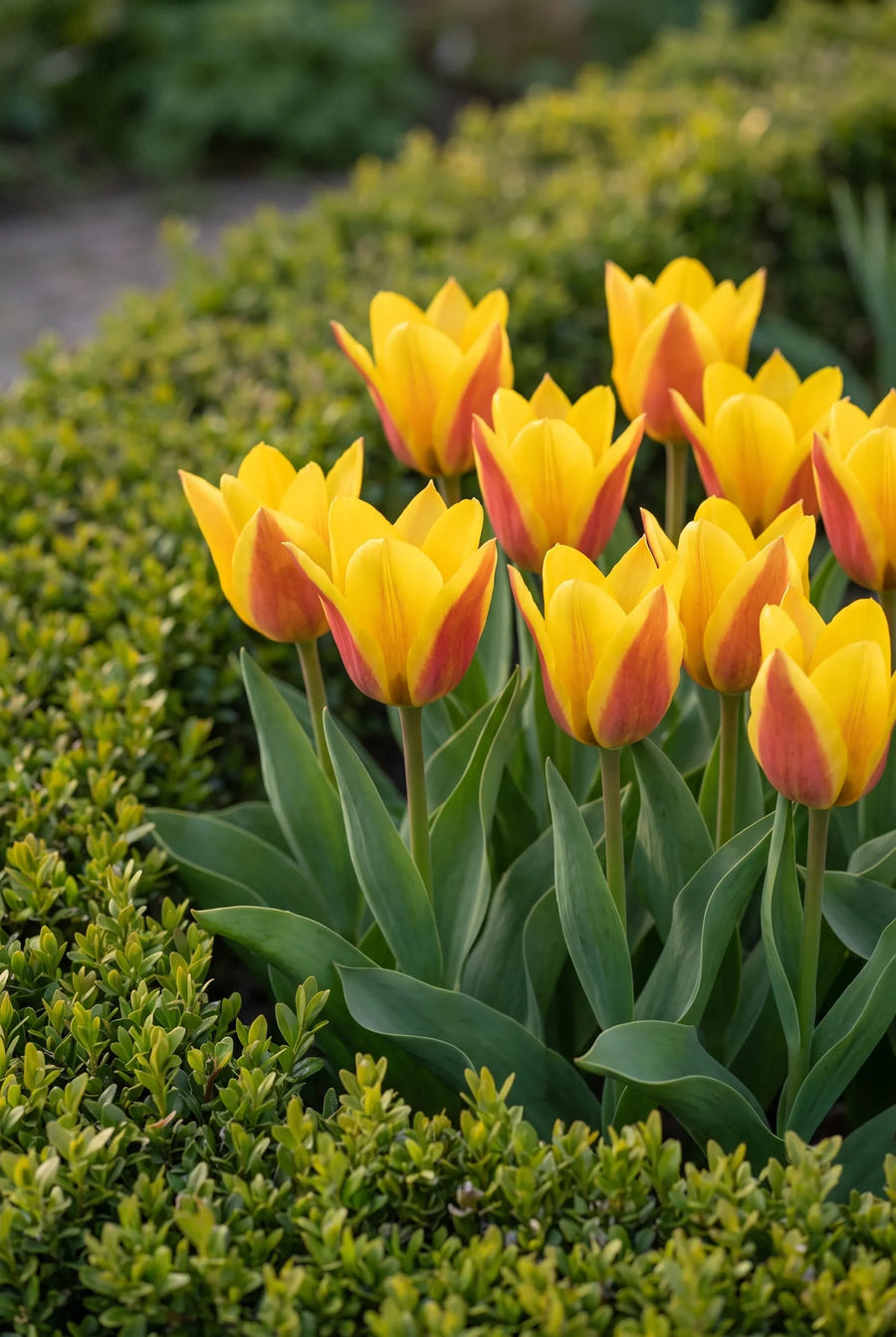 Tulipa Buttercup — in de border