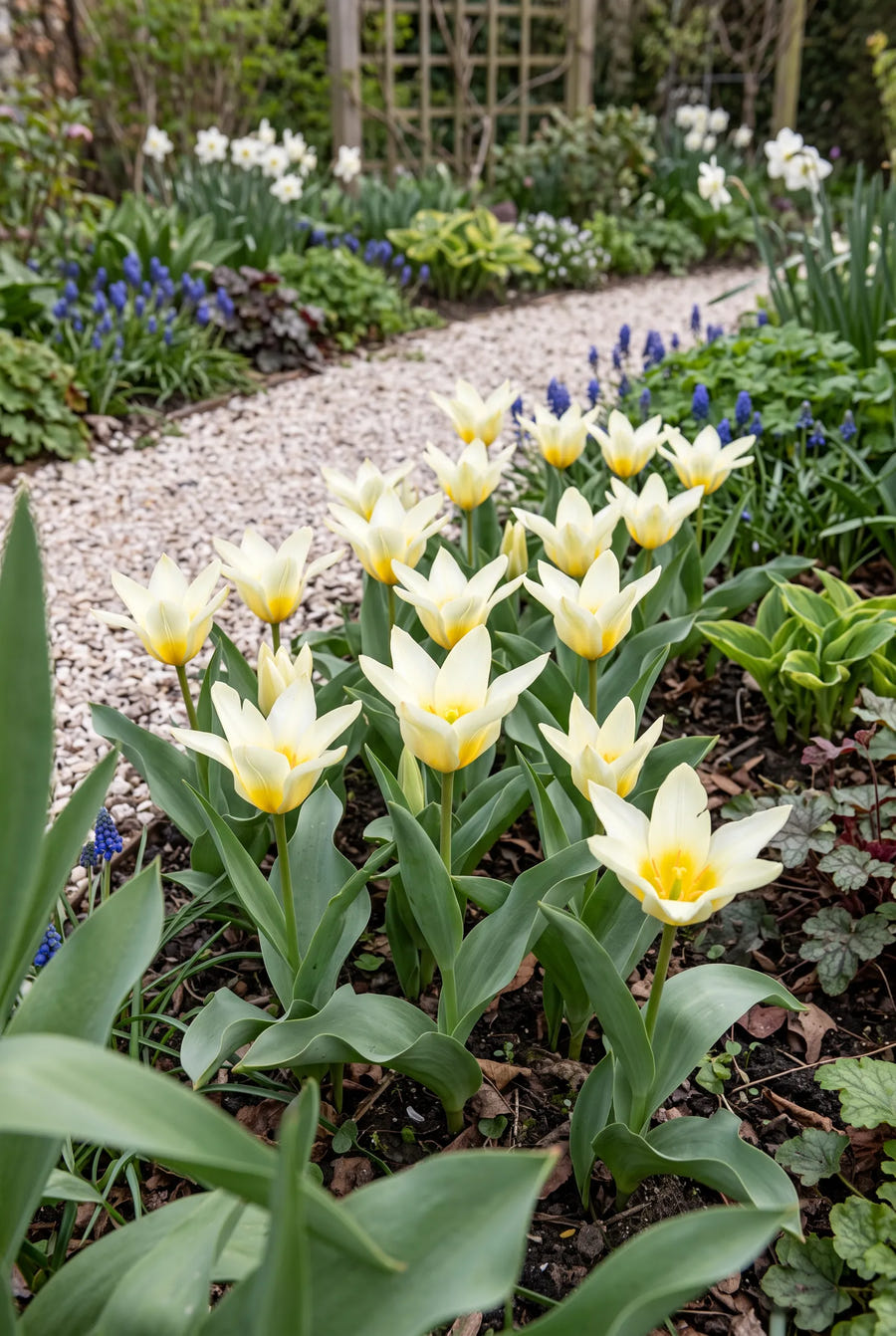 Tulipa Concerto — groep in de tuinborder