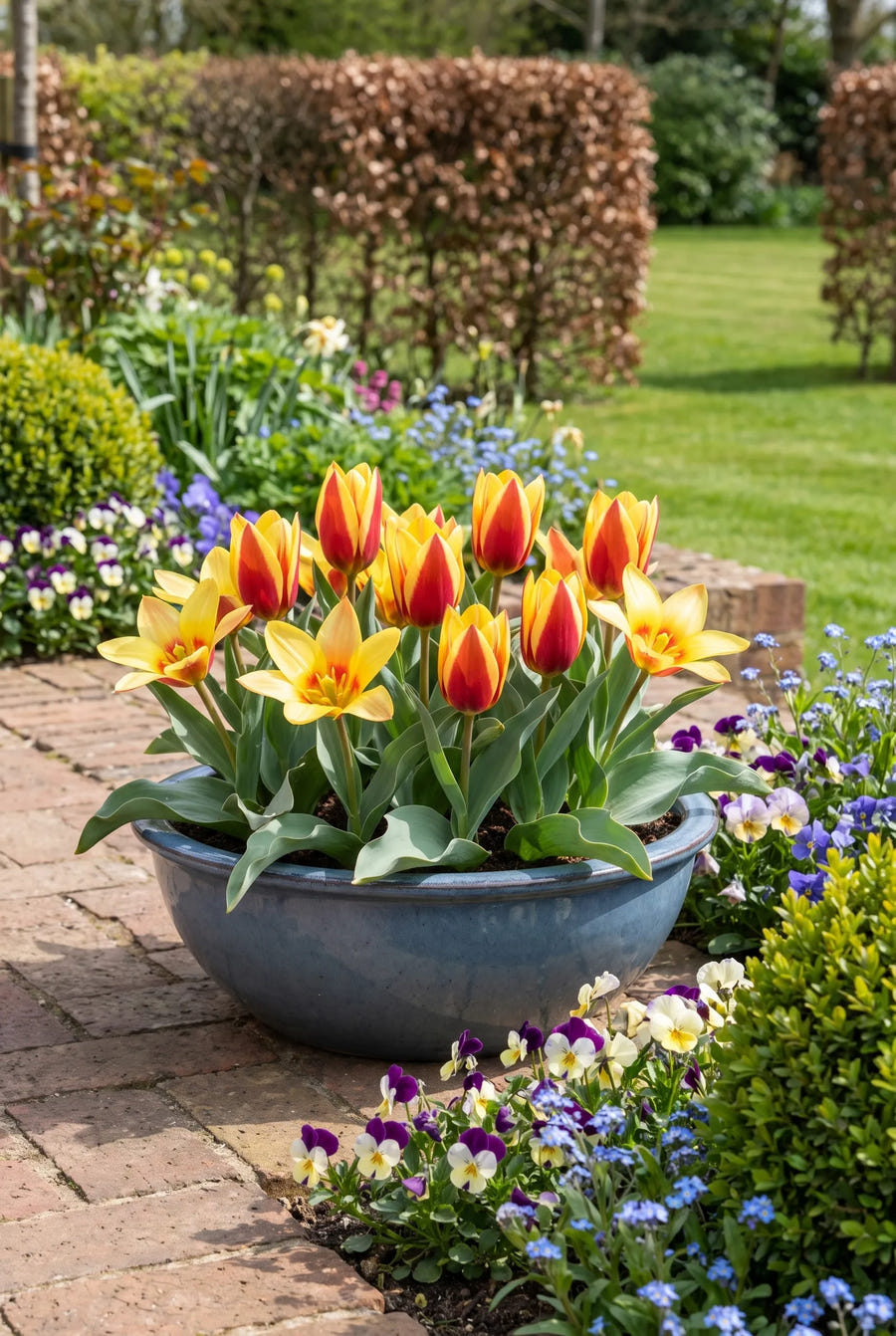 Tulipa Stresa — in pot op terras