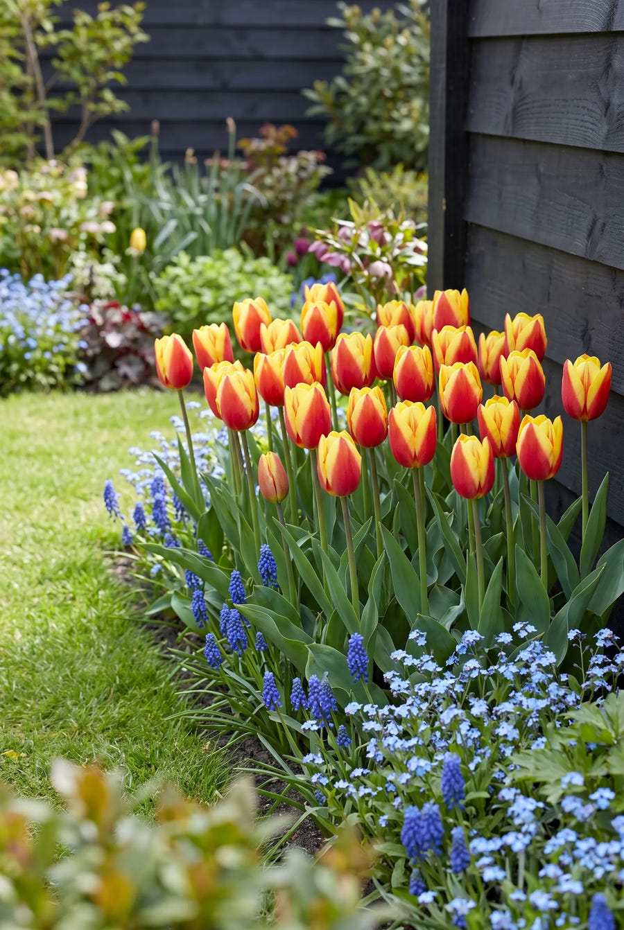 Tulipa Jan Seignette — in de border