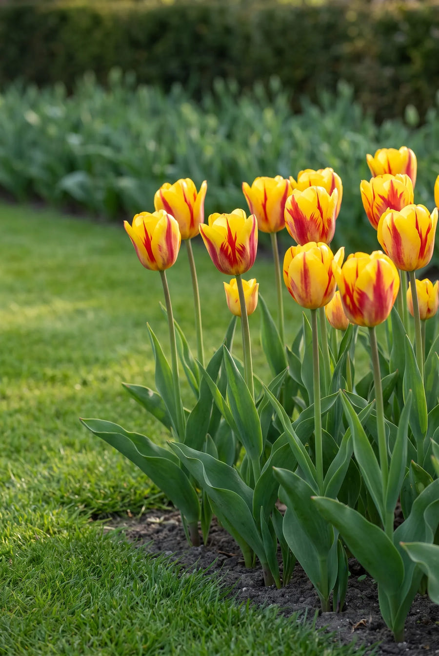 Tulipa Washington — groep in de tuinborder
