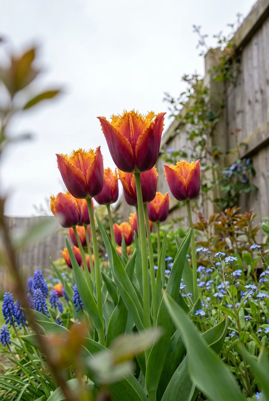 Tulipa Louvre Orange — in de tuin