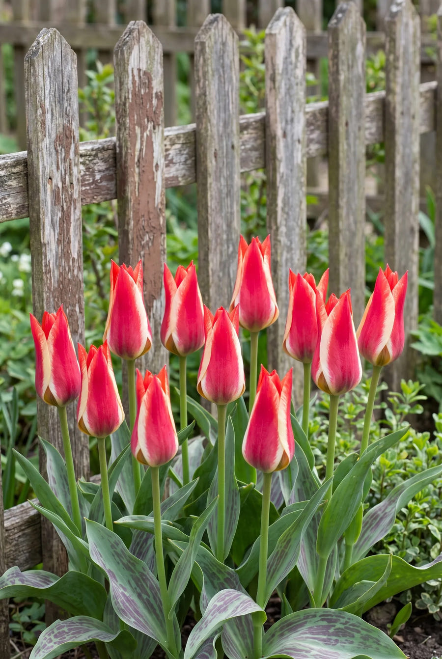 Tulipa Pinocchio — groep in de tuinborder