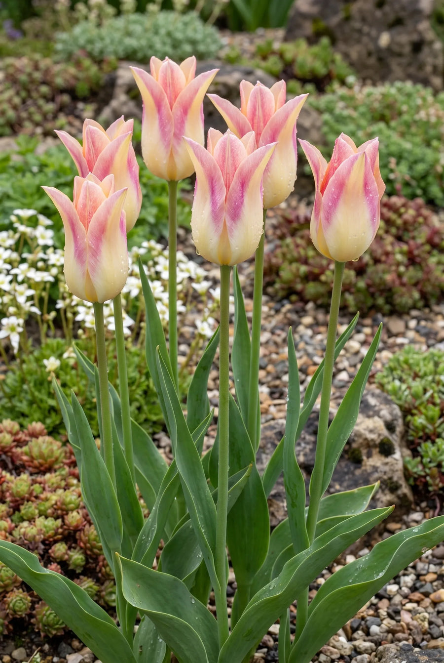 Tulipa Elegant Lady — in de border