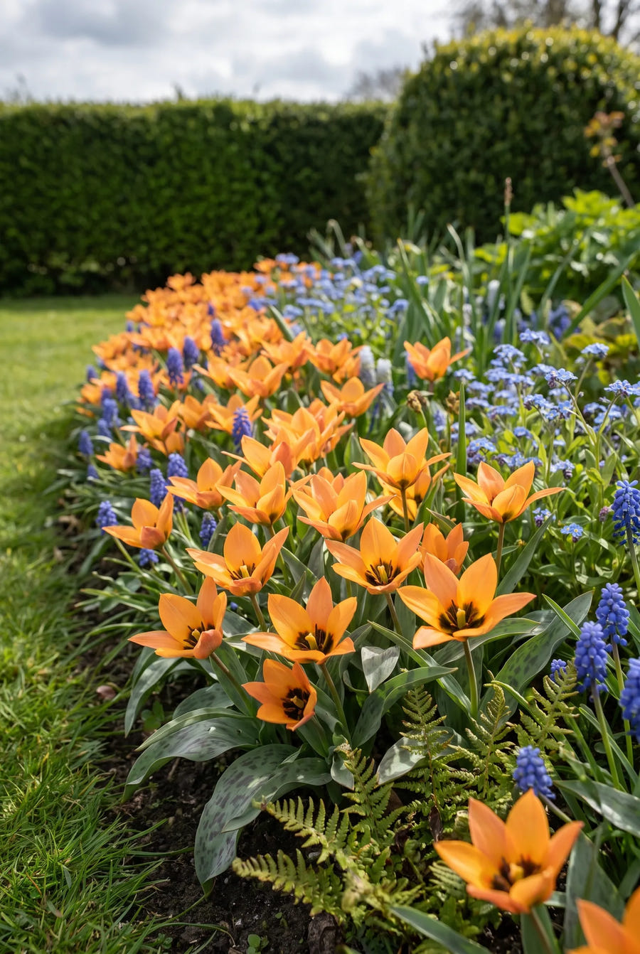 Tulipa Little Princess — groep in de tuinborder