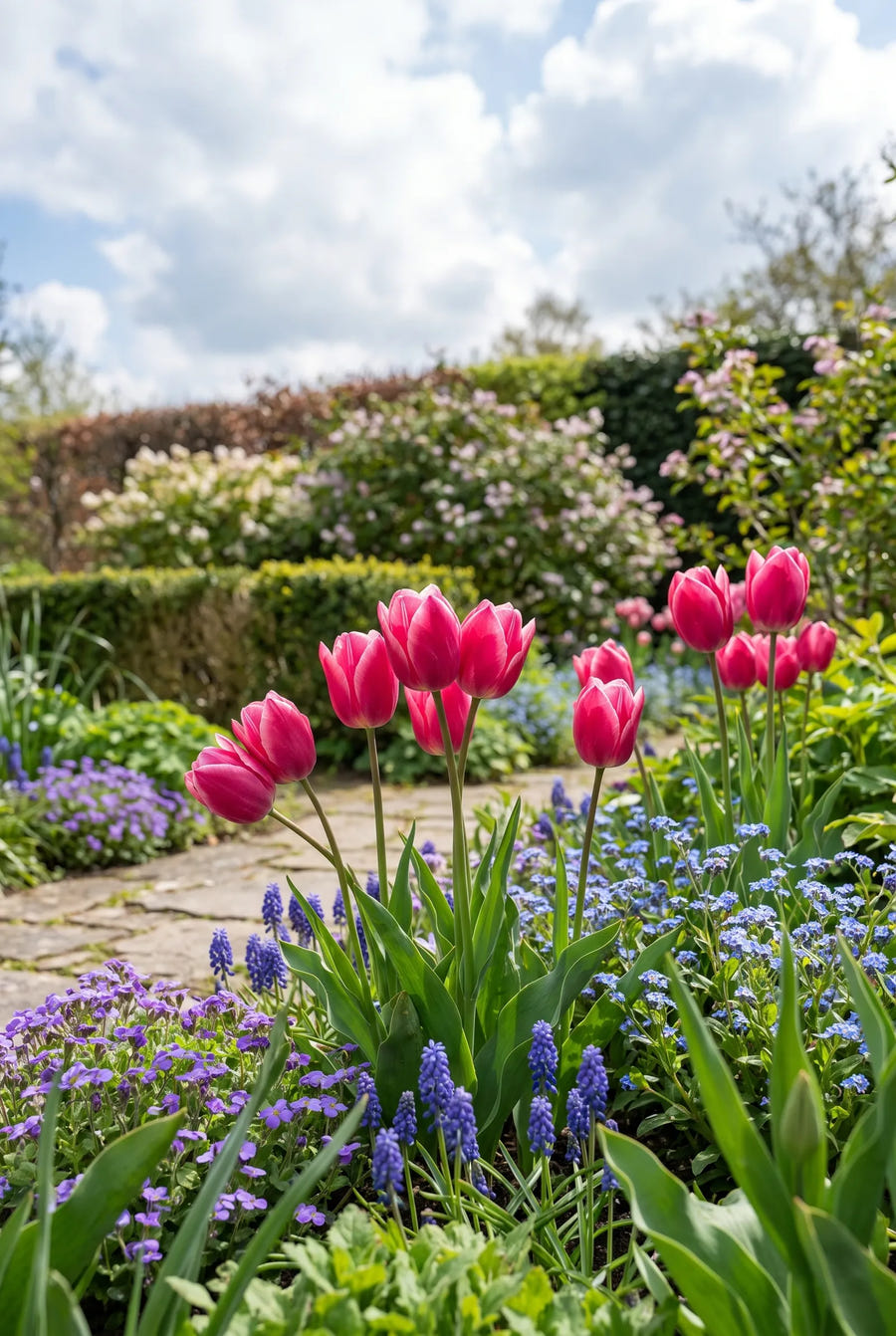 Tulipa Happy Family — in de tuin