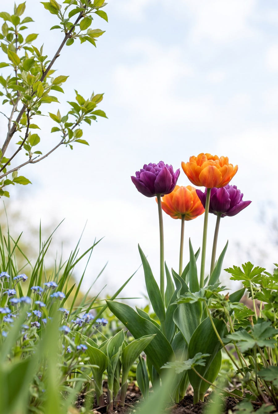Tulpe Bravoure, von unten gesehen