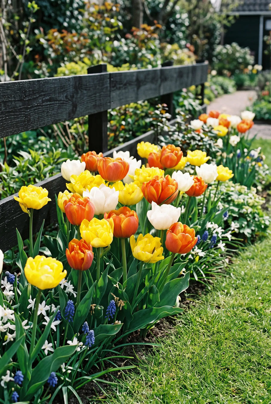 Tulipa Casanova — groep in de tuinborder