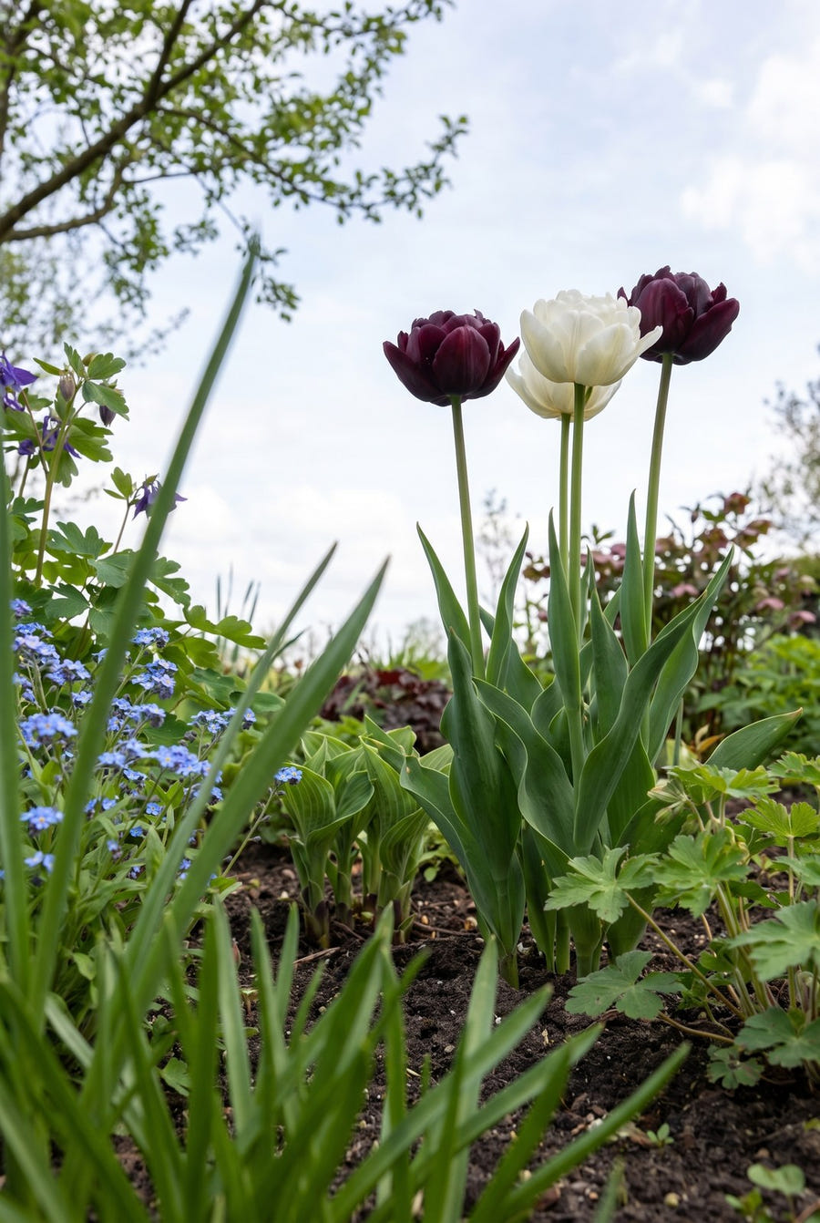 Tulpe Charming, von unten gesehen