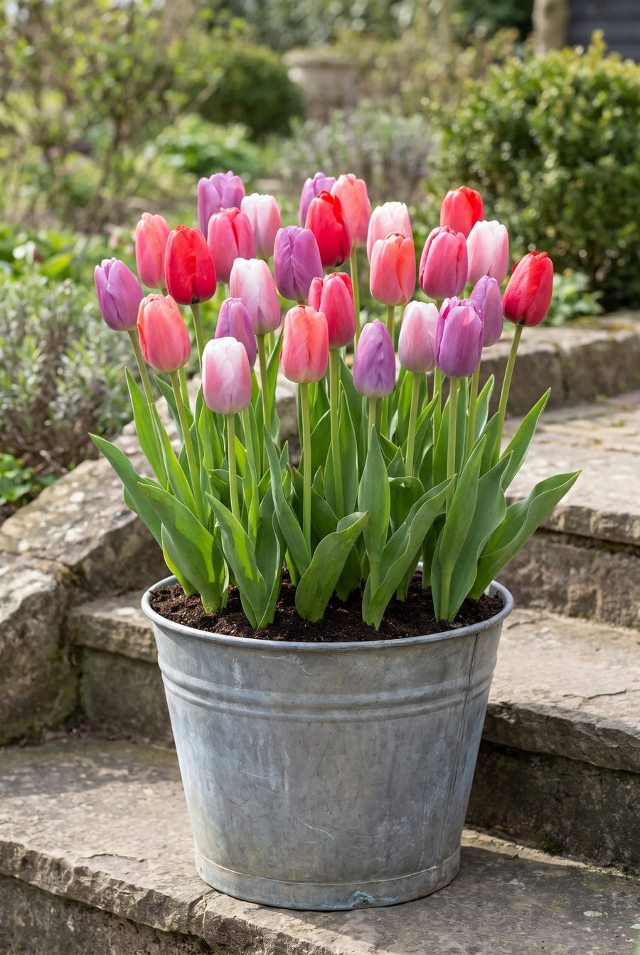 Tulipa Pride Garden — in pot op terras