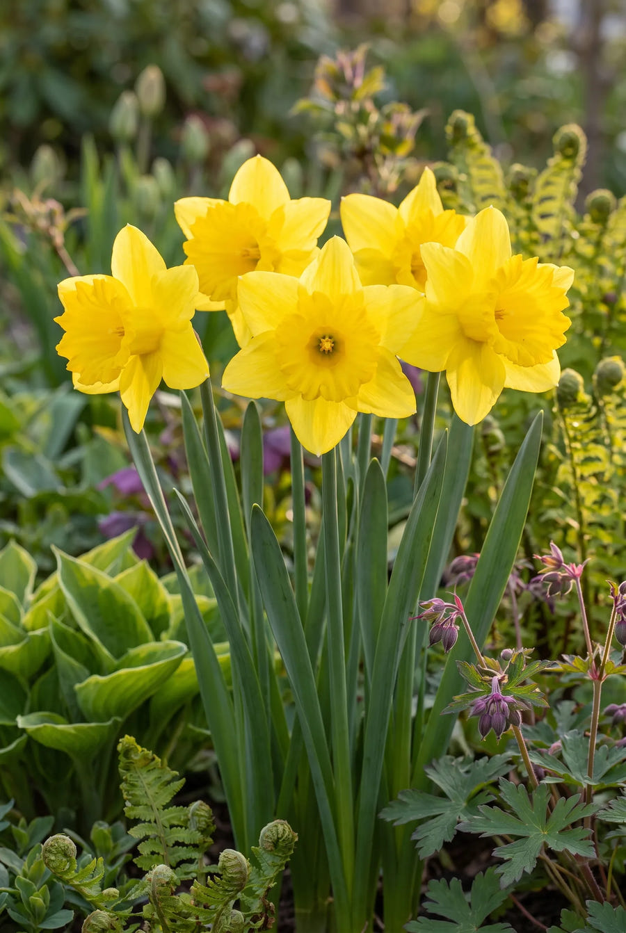 Narcissus Dutch Master — in de border