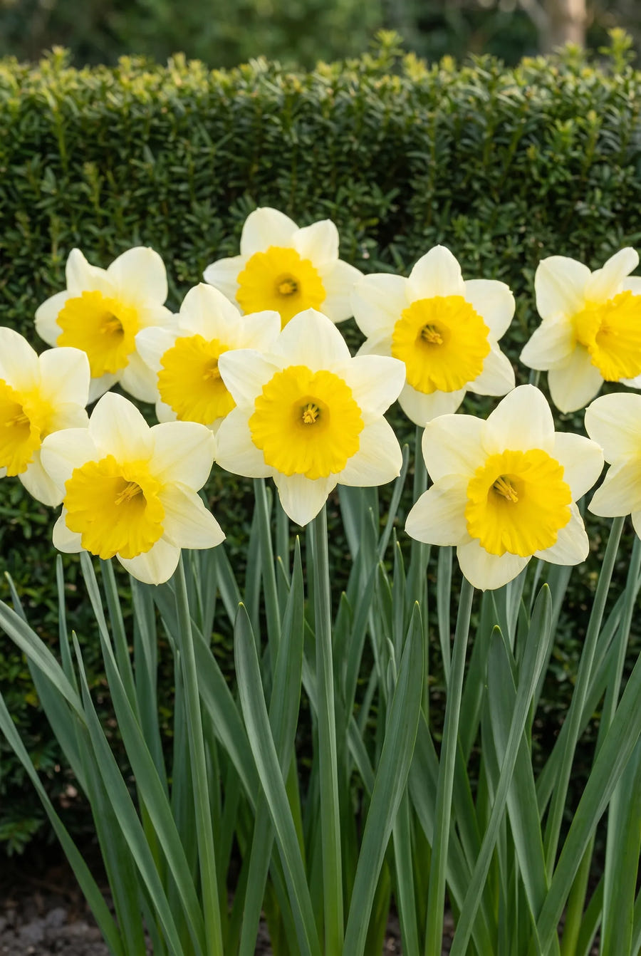 Narcissus Goblet — groep in de tuinborder