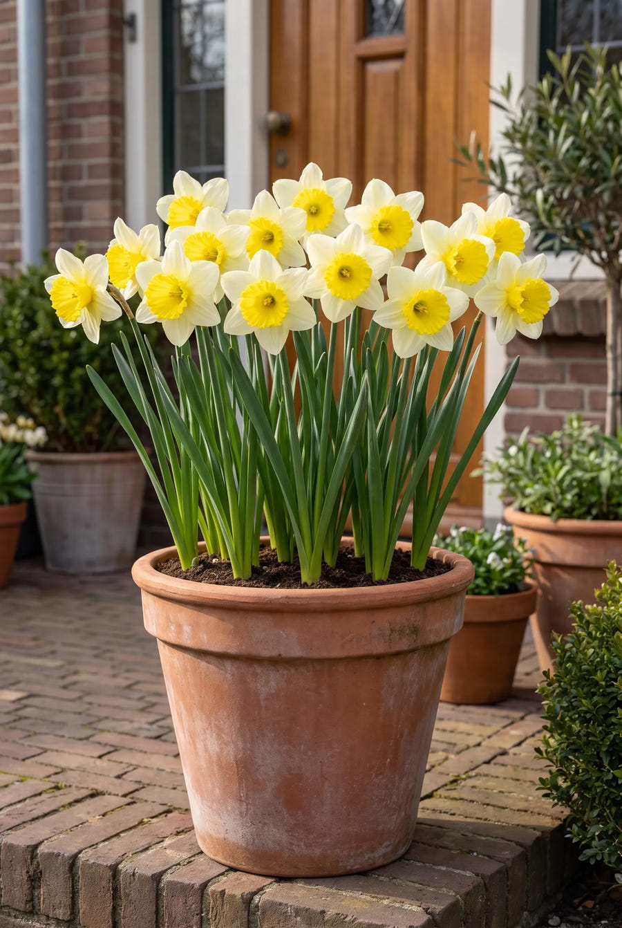 Narcissus Ladea — in pot op terras