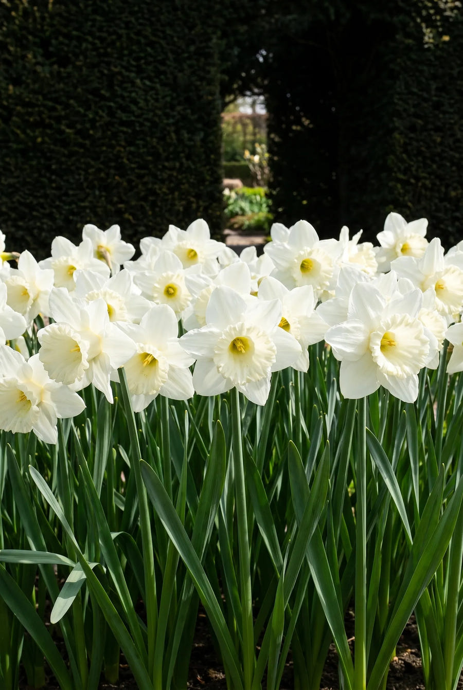 Narcissus Mount Hood — in de border