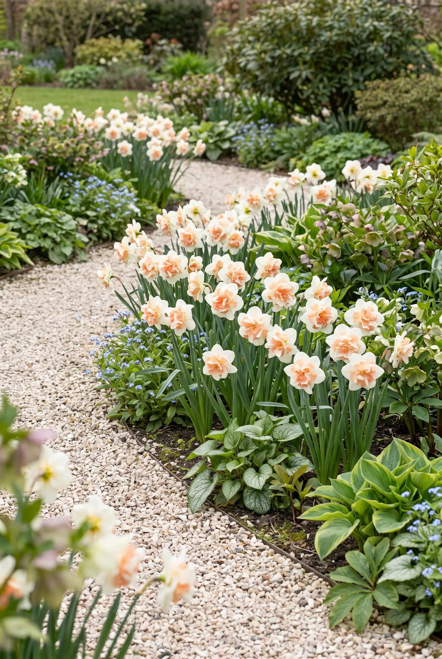 Narcissus Replete — groep in de tuinborder