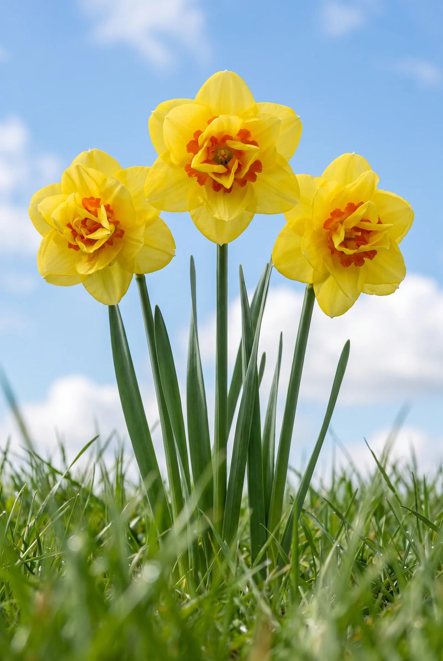 Narcissus Tahiti — in de tuin
