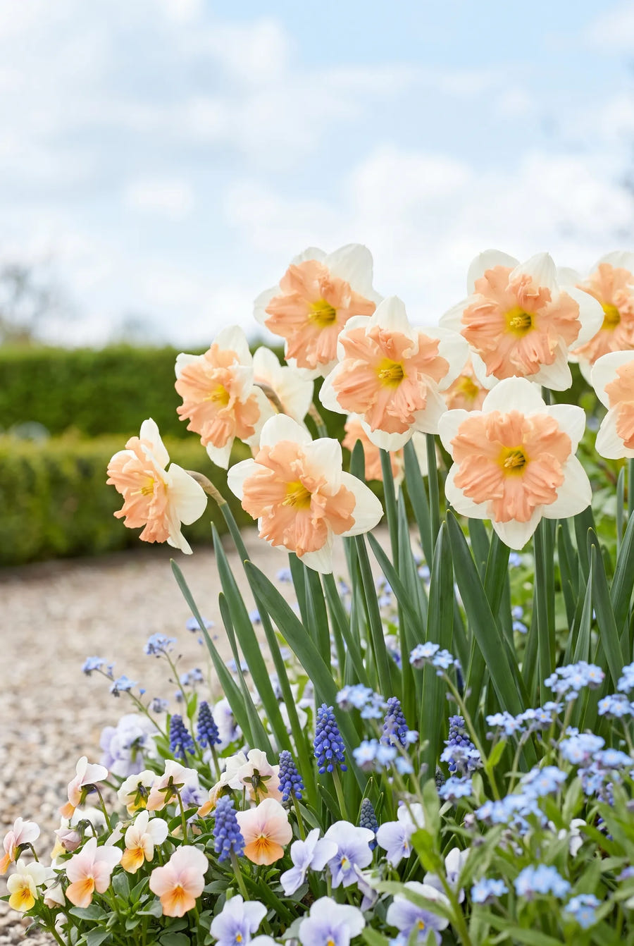 Narcissus Apricot Whirl — in de tuin