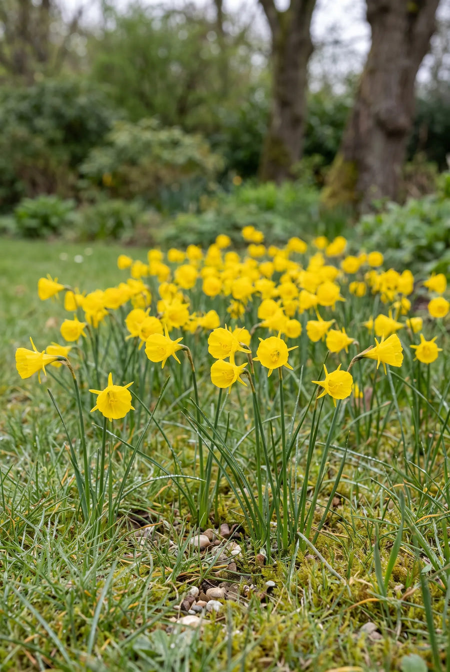 Narcissus Bulbocodium — in de border