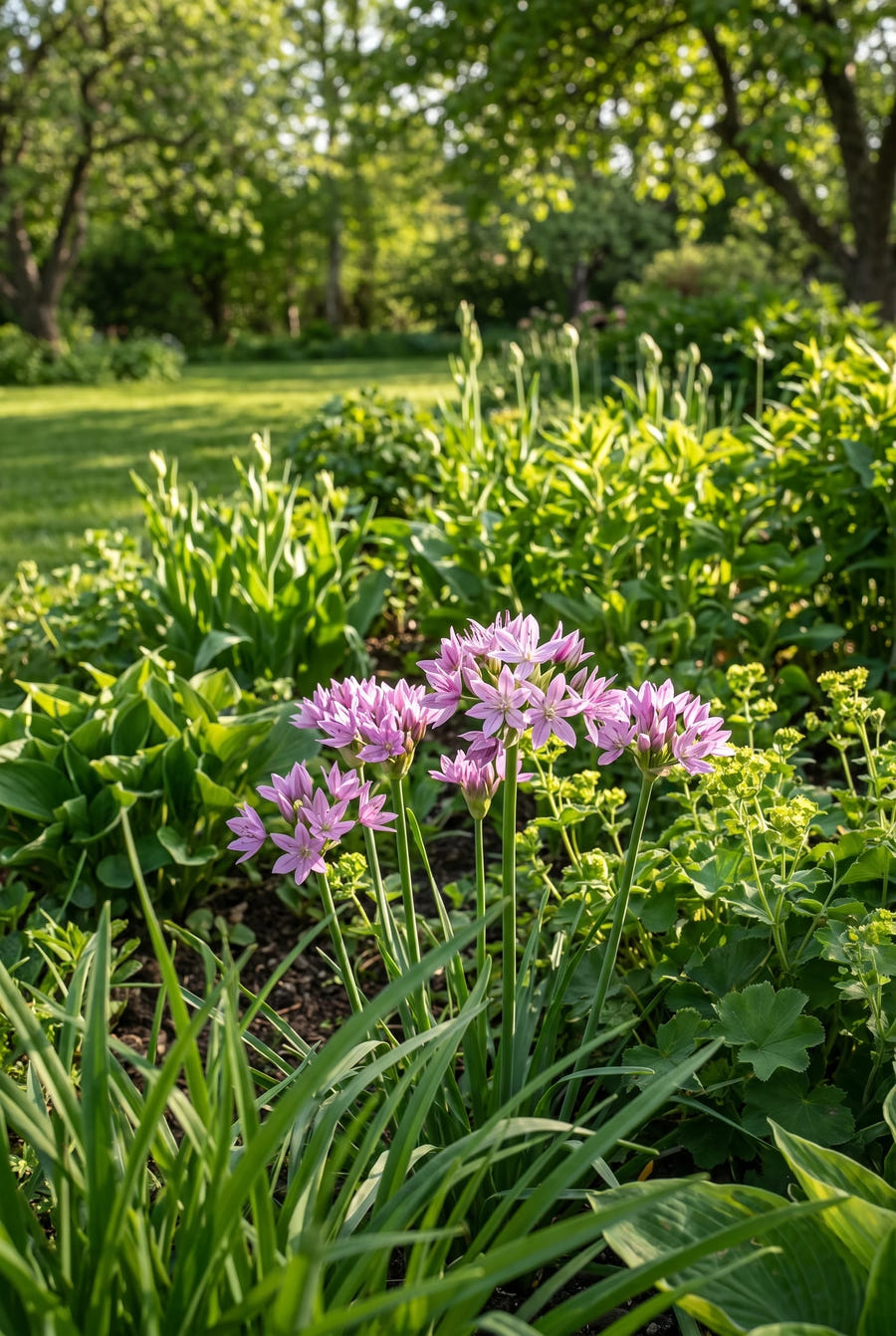 Allium Eros — vanuit een lage hoek