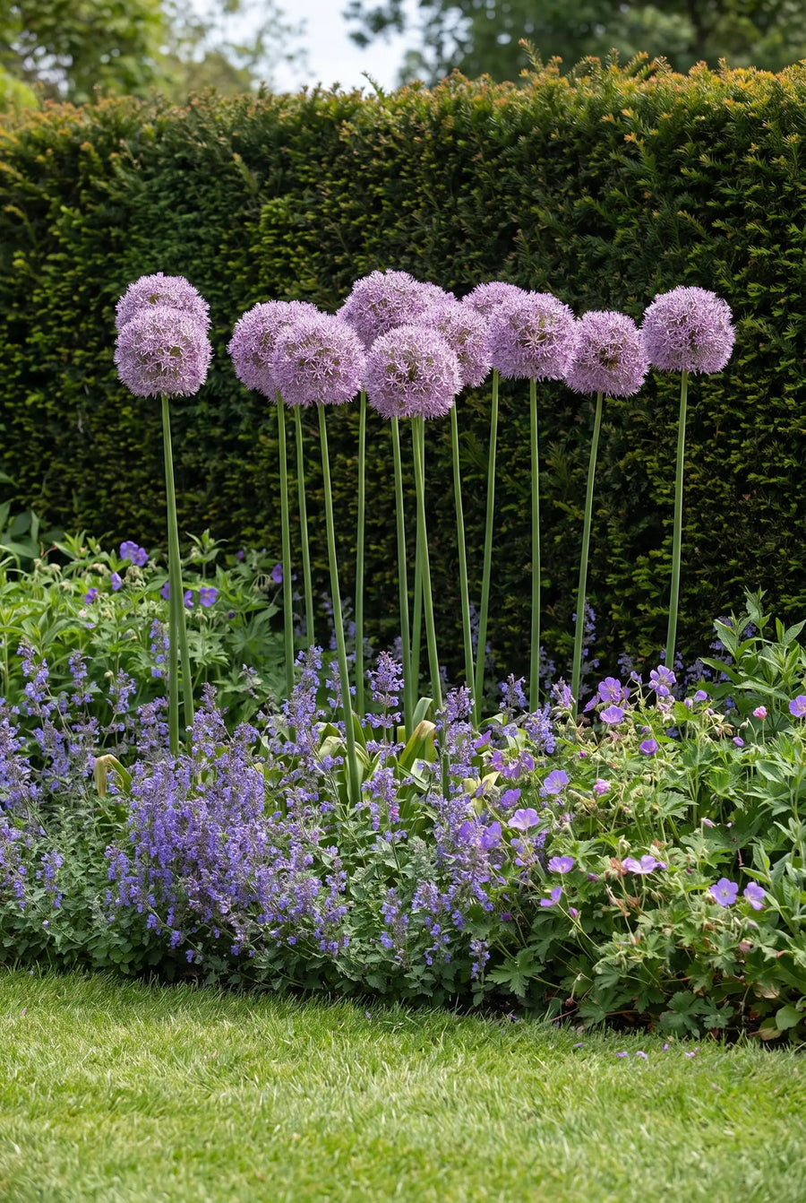 Allium Gladiator — in de border