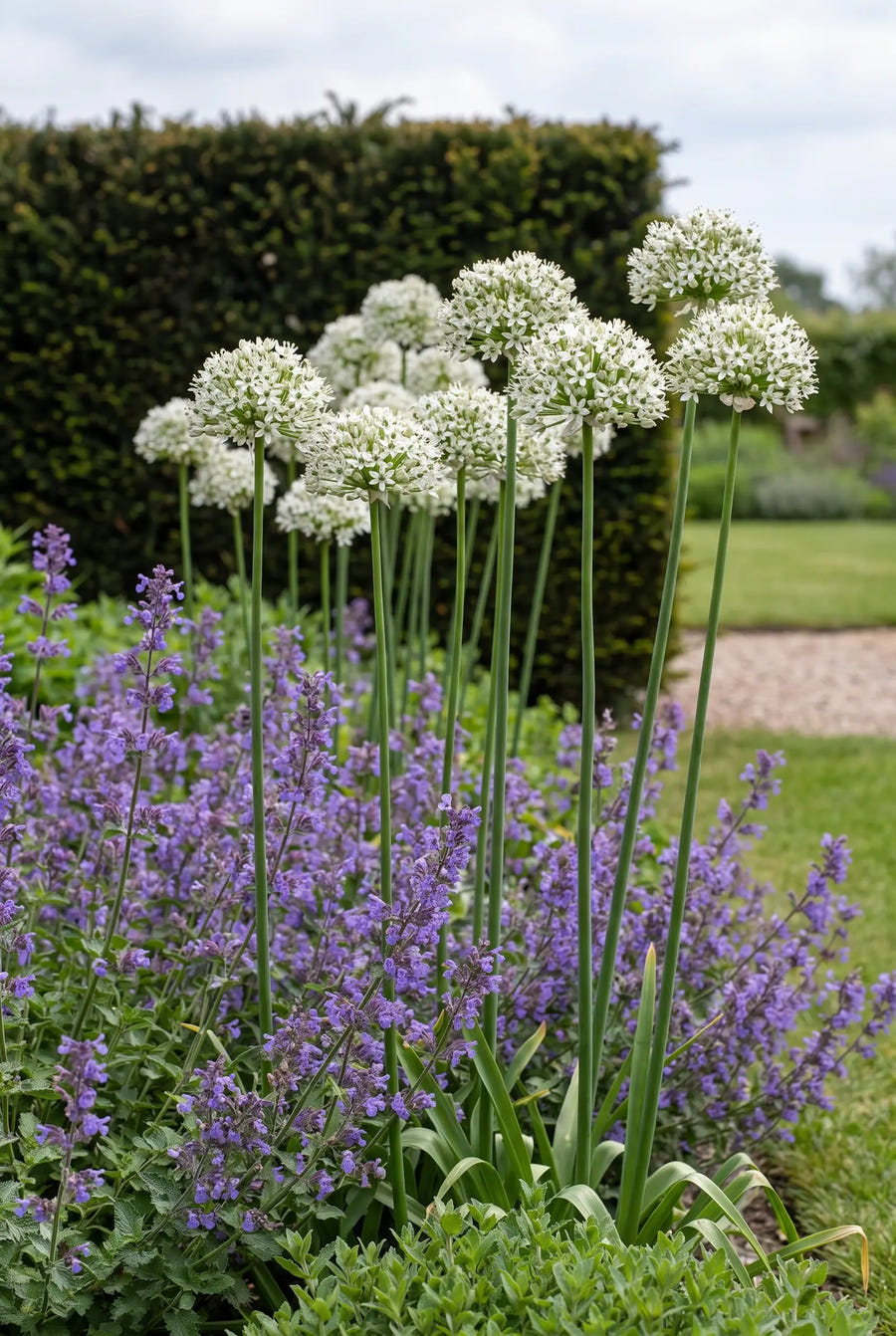 Allium Nigrum — in de border