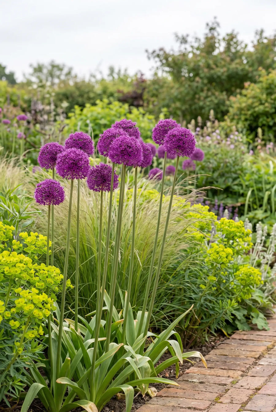 Allium Purple Sensation — in de border
