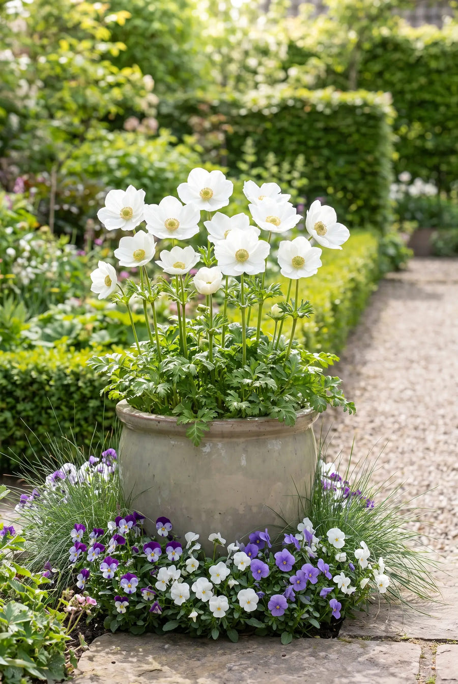 Anemone Bride — in pot op terras