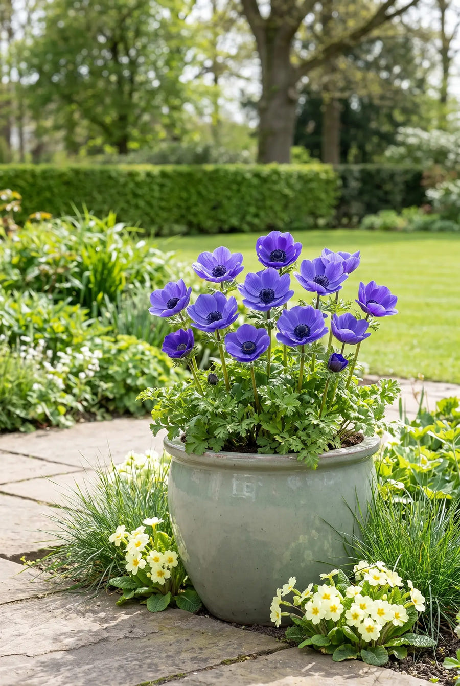 Anemone Mr. Fokker — in pot op terras