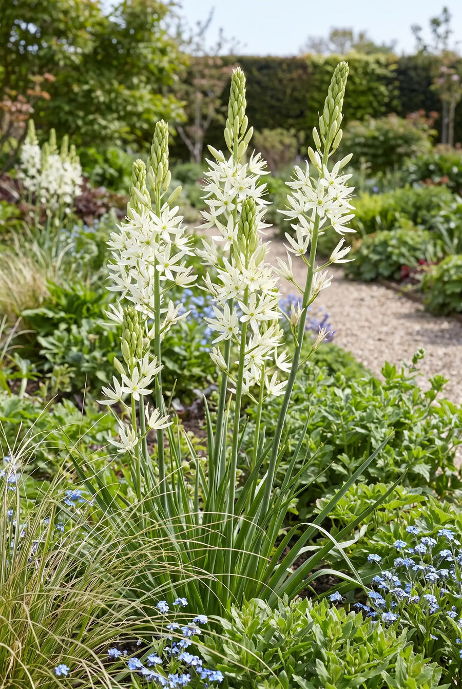 Camassia Leichtlinii Alba — in de border