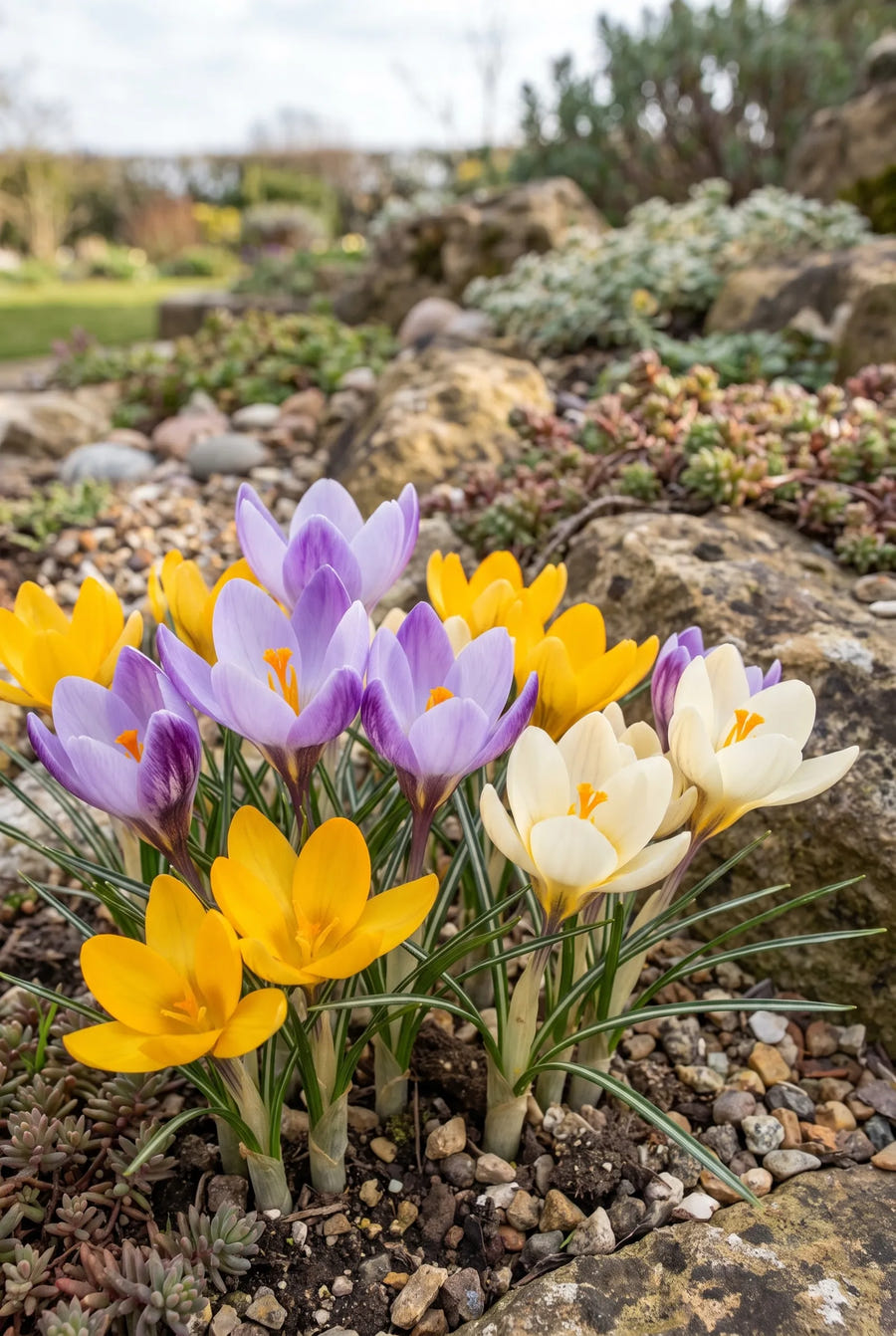 Crocus Botanical Mixed — in de border