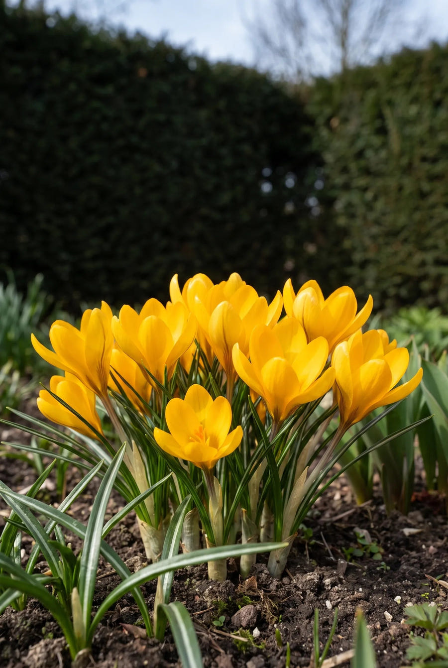 Crocus Golden Yellow — in de border