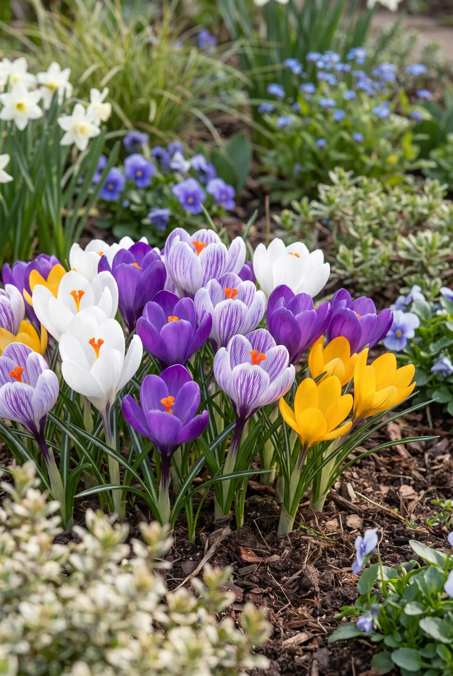 Crocus Vernus Mixed — in de border