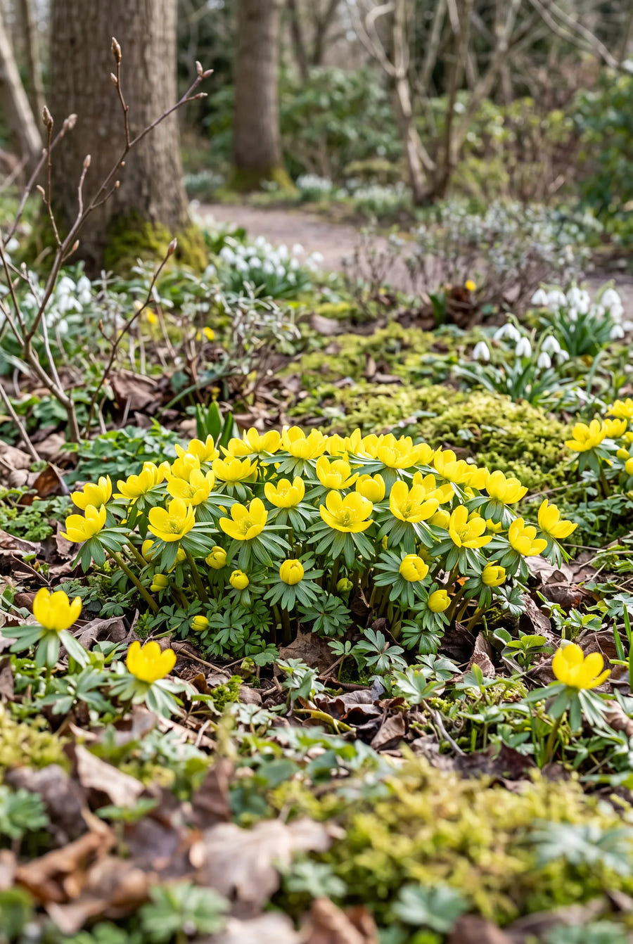 Eranthis Hyemalis — in de border