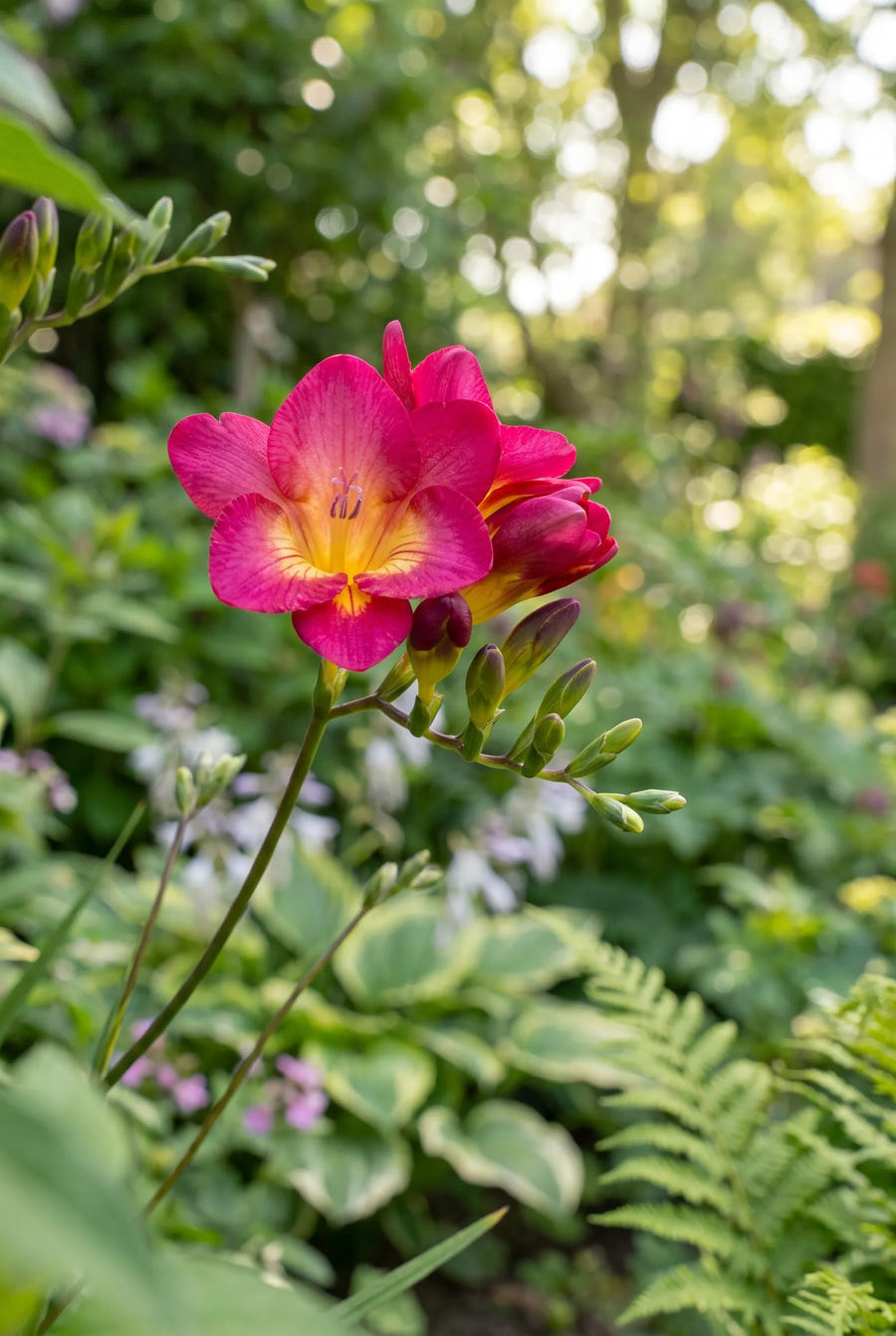 Freesia Pink — close-up van de bloem