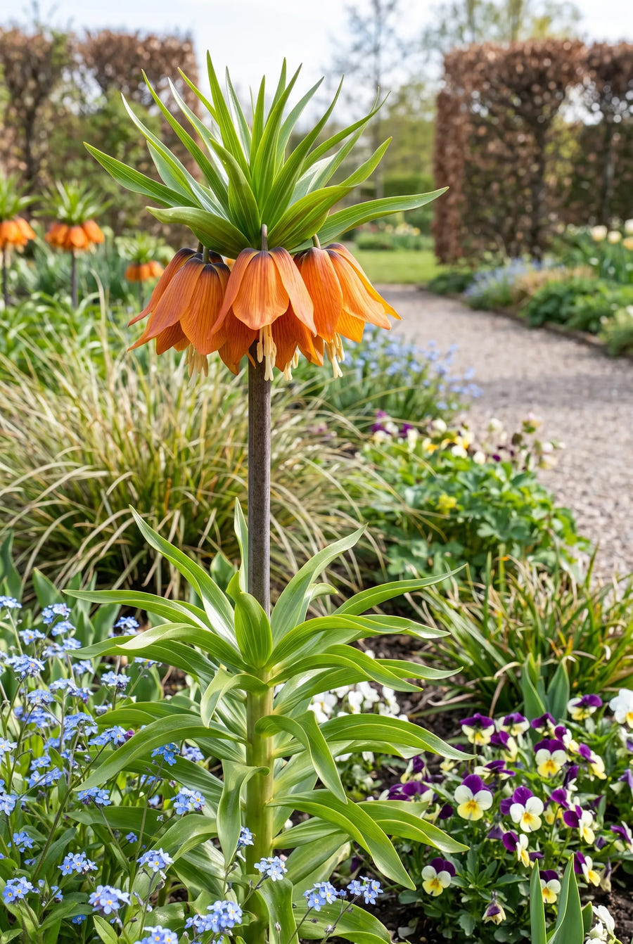 Fritillaria Aurora — in de border