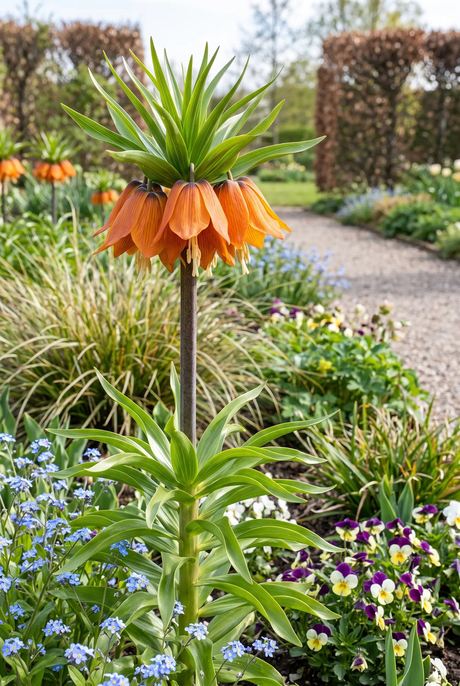 Fritillaria Aurora — in de border