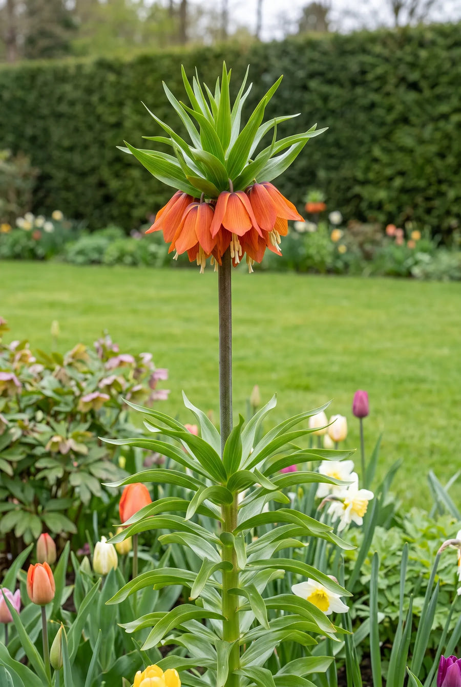Fritillaria Rubra — in de border