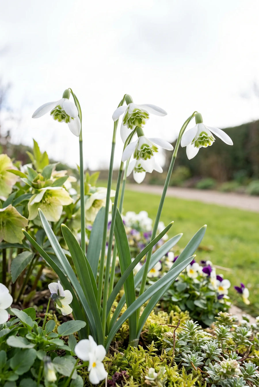 Galanthus Flore Pleno — in de tuin