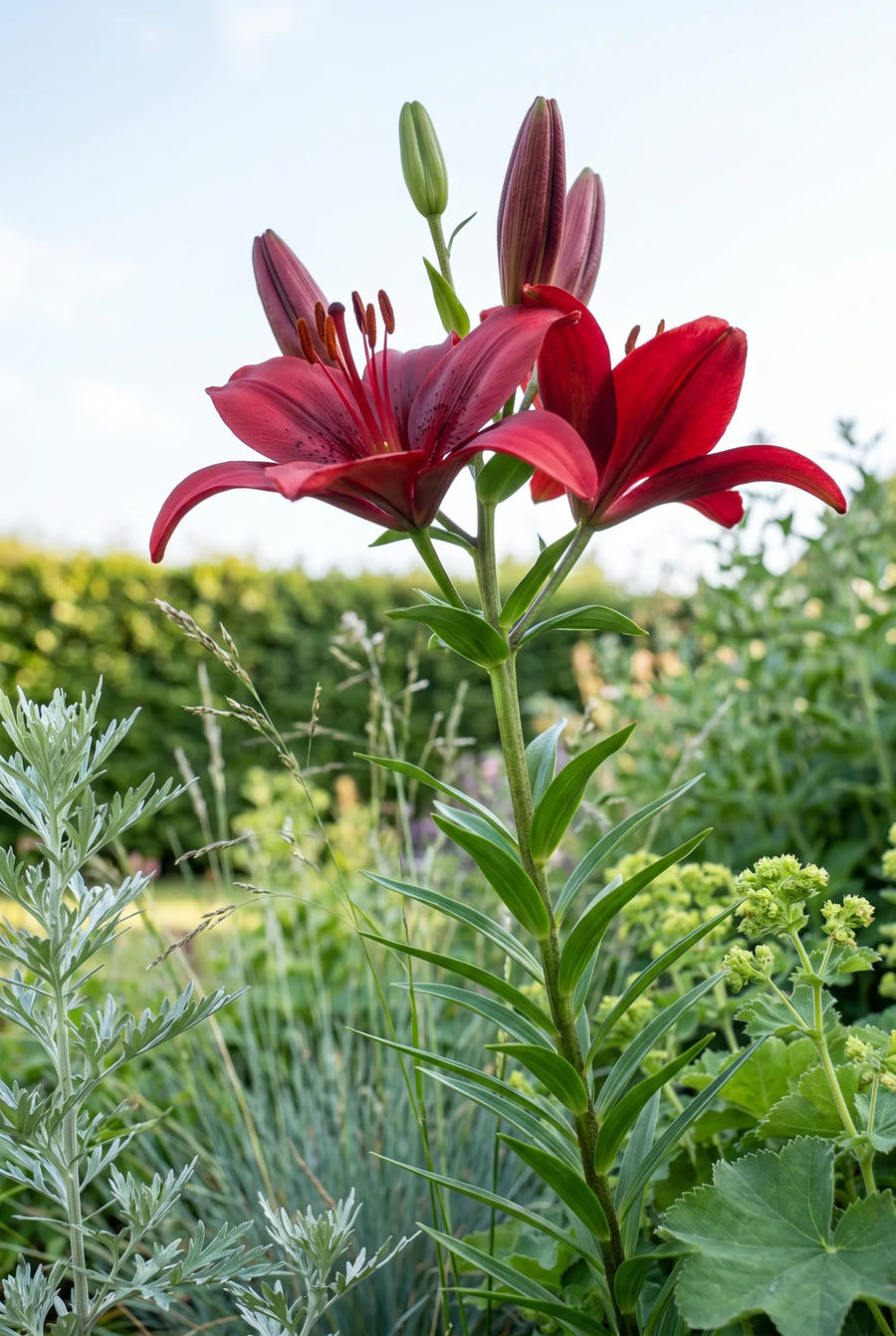 Lilium Red — in de tuin
