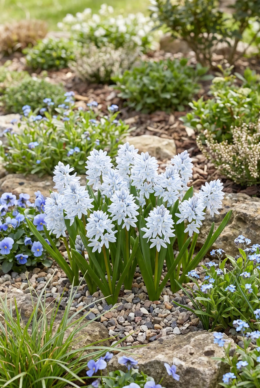 Puschkinia Scilloides var. Libanotica — in de border