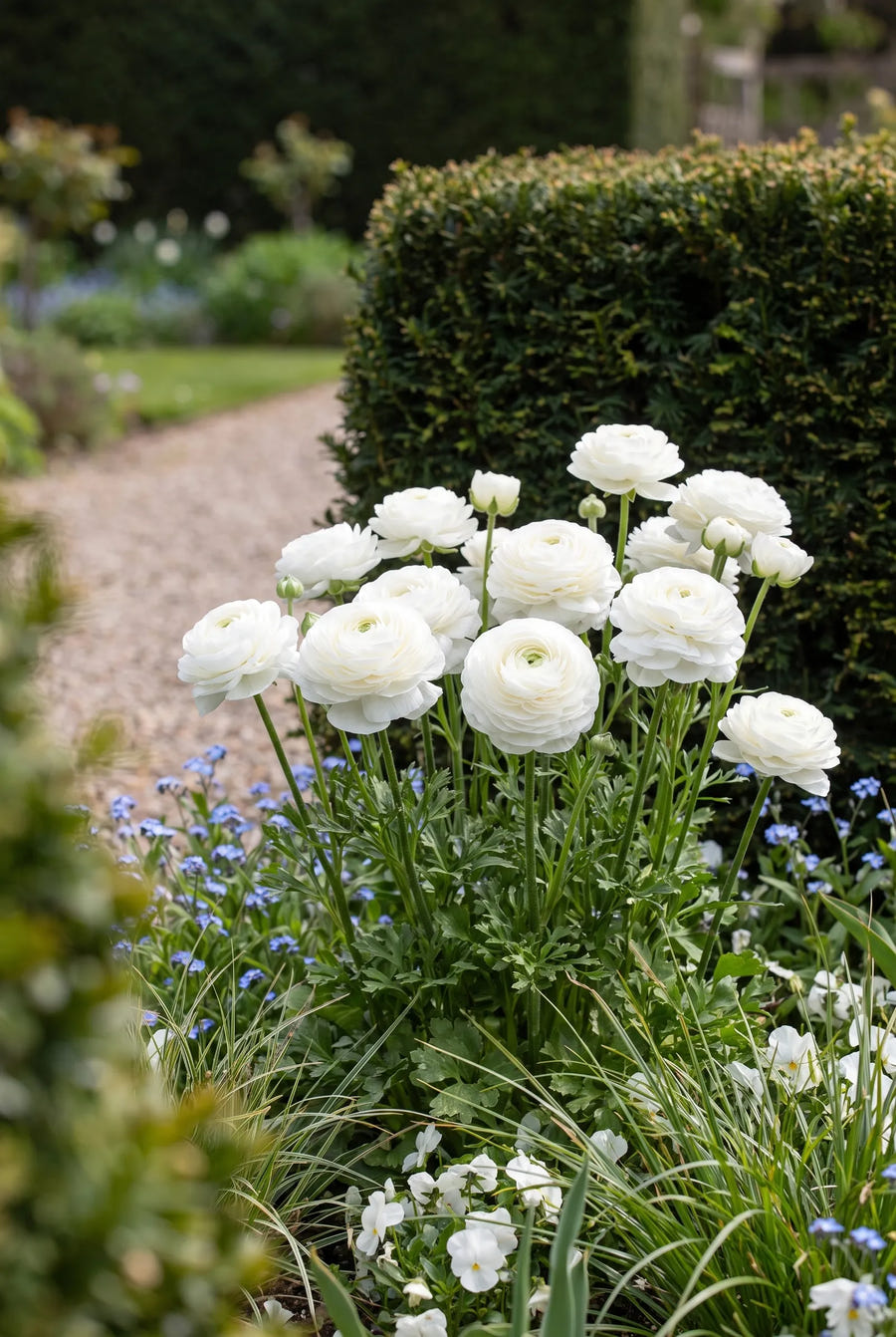 Ranunculus White — in de border