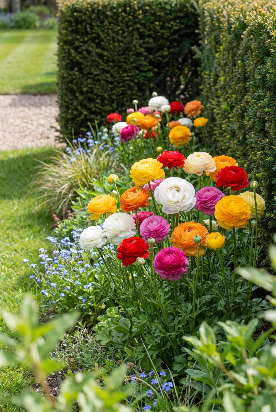 Ranunculus Asiaticus Mixed — in de border