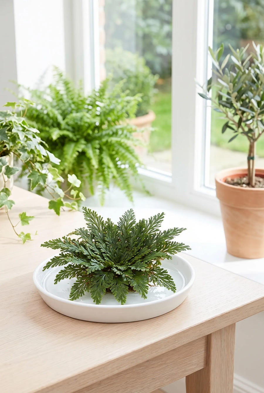 Selaginella Roos van Jericho — in de border