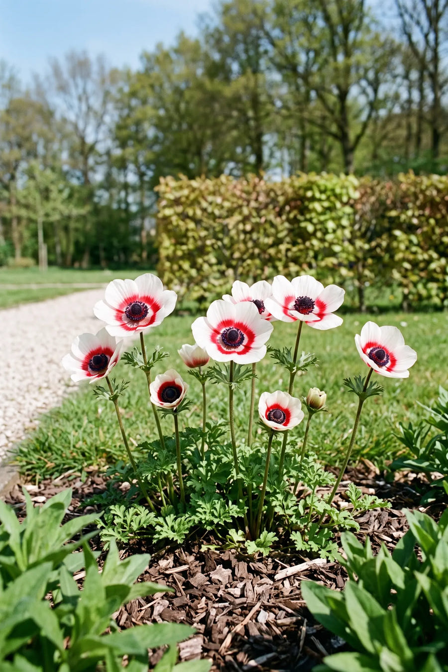 Anemone Bicolor — in de border, extra beeld