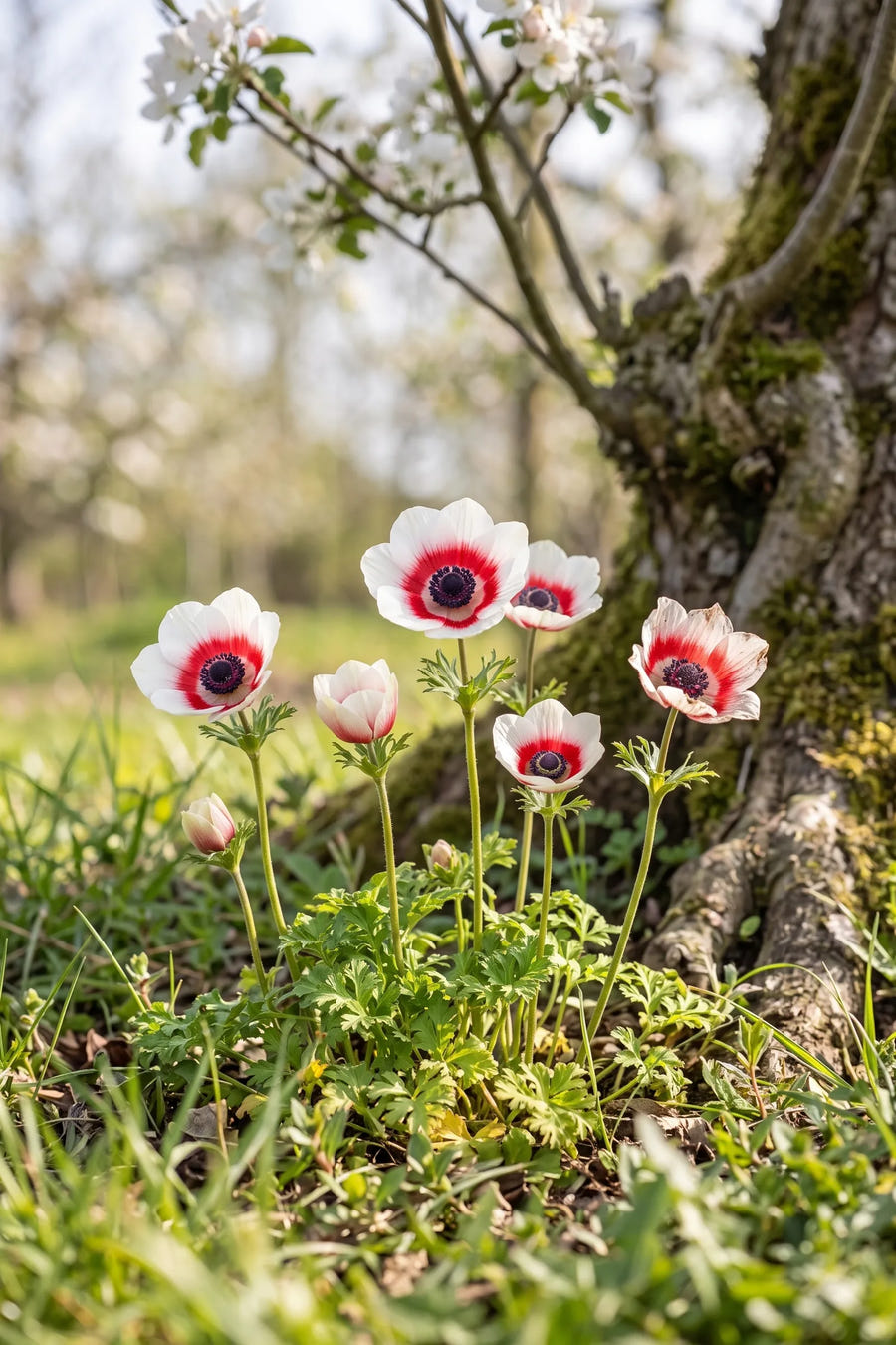 Anemone Bicolor — in de border