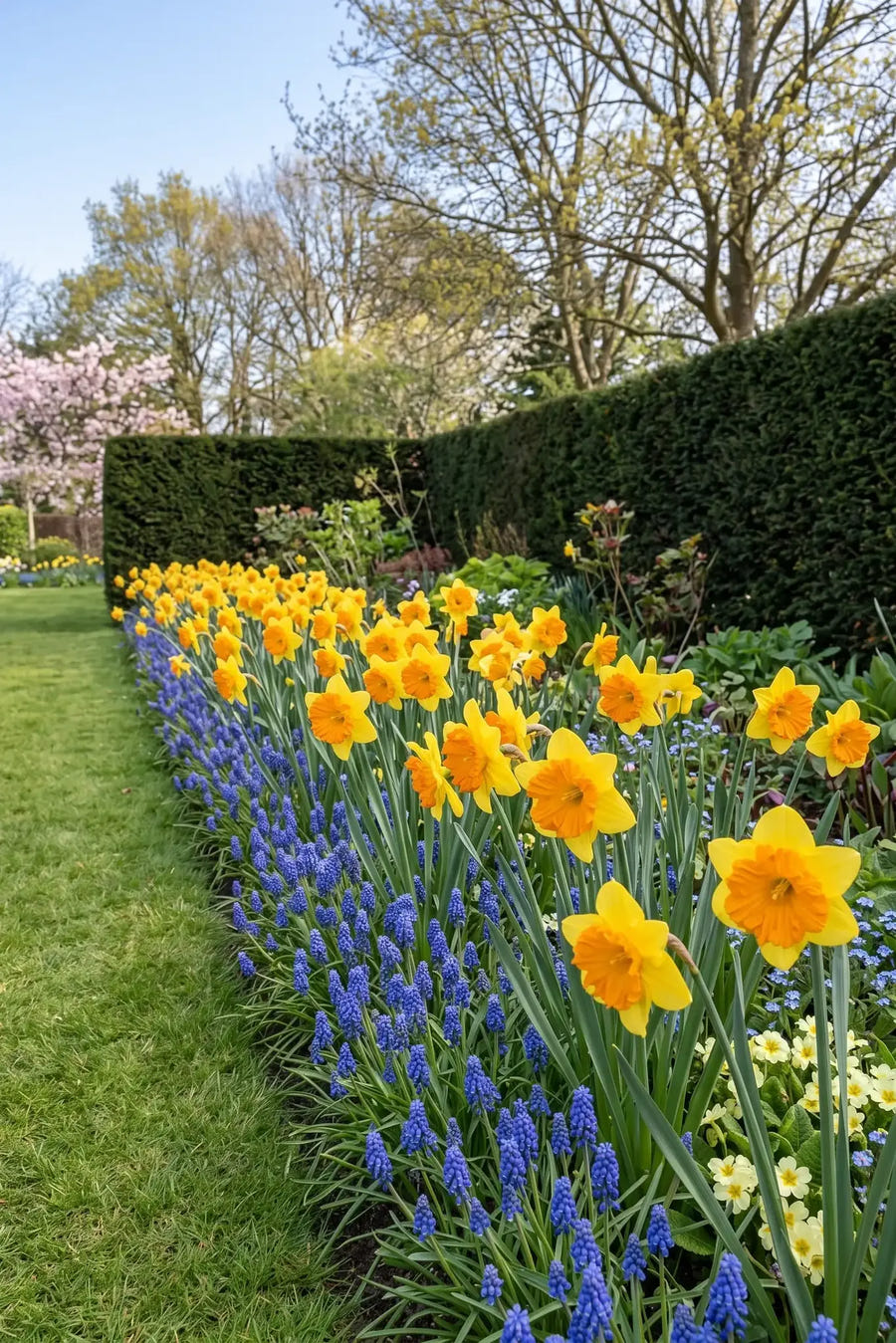 Narcissus Congress — groep in de tuinborder